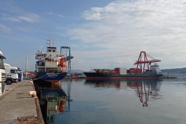 Operativas portuarias en los muelles de Comboa y Ferrazo